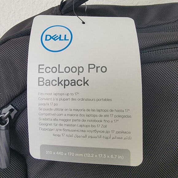 DELL EcoLoop Pro Laptop Backpack 17 BRAND NEW WITH TAGS - Picture 5 of 16